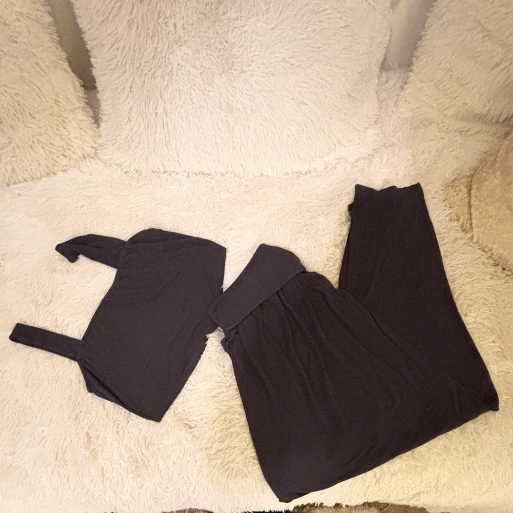 Free People Charcoal Pajama Set